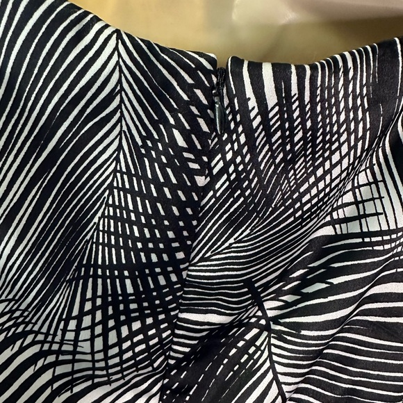 Maggy London very special dress size 10. Satin like fabric in black and white. - Picture 5 of 6